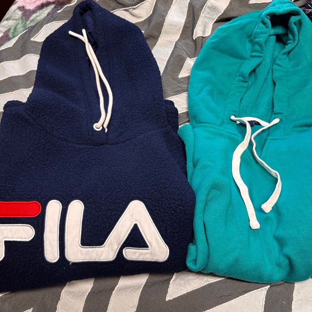 Fila fleece and Nautica hoodies